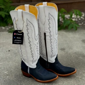 Bota Puntal Punta Tubo Alto - Azul