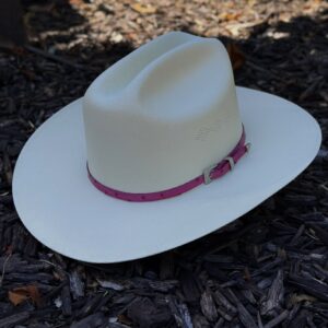 Sombrero Sinaloa - Color Crema - Herraje Plata - Toquilla Rosa