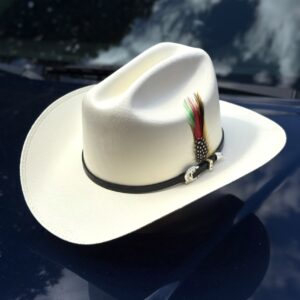 Sombrero Sinaloa 1000X - Color Hueso - Herraje Cocodrilo Plata